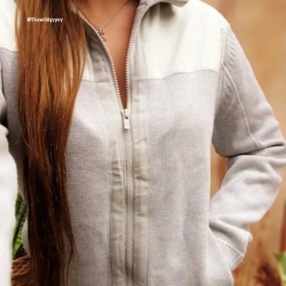 Vintage Calvin Klein Cozy chunky knit zip up sweater ☕️ - Picture 2 of 6